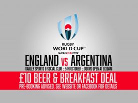 Beer & Breakfast :: Eng vs Arg Rugby World Cup 2019